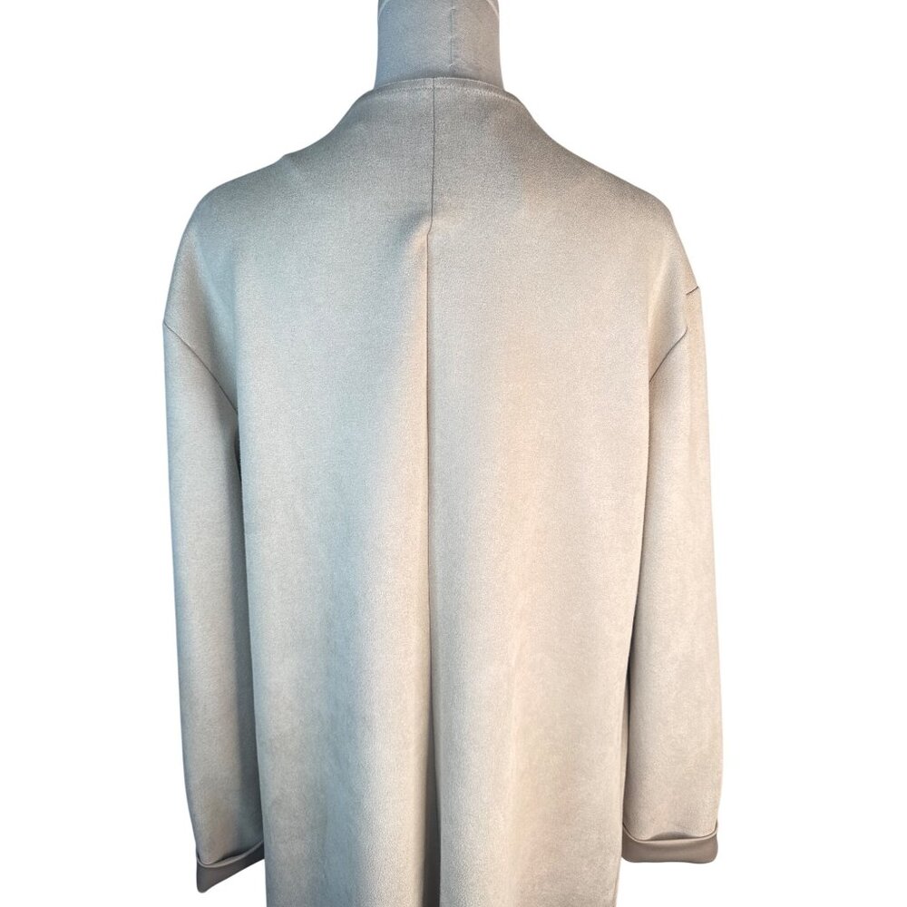 ZARA Basic Medium Collection Open Front Beige Lon… - image 7